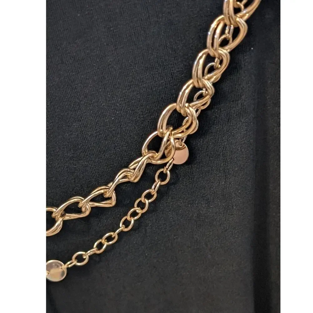Vintage Gold Tone Double Chain Link Belt 41-48